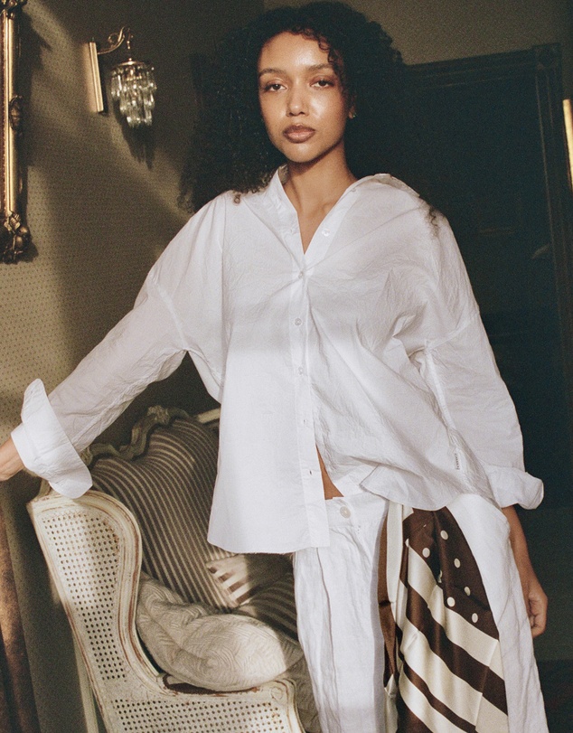 CAMIXA - Exal Oversized Frayed Edge Cotton Shirt