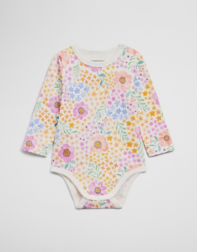 Country Road - Jersey Print Long Sleeve Bodysuit