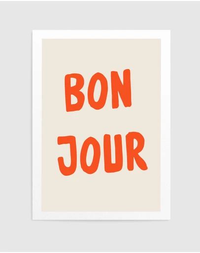 Olive et Oriel - Bonjour by Treechild Art Print