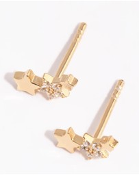 Lovisa - Gold Plated Sterling Silver Star Cluster Stud Earrings