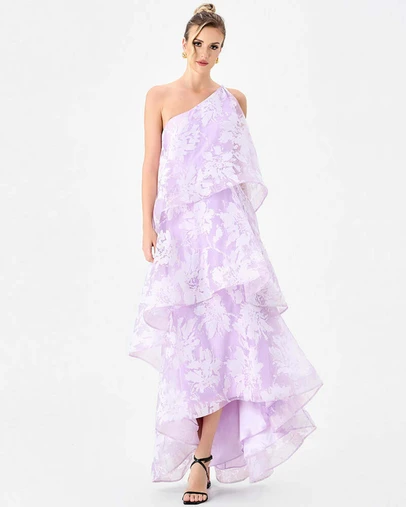 Bariano - Loraina Asymmetric Tiered Dress