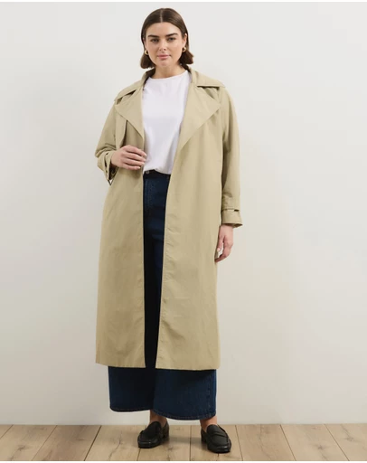 Atmos&Here Curvy - Cora Lightweight Trench Coat