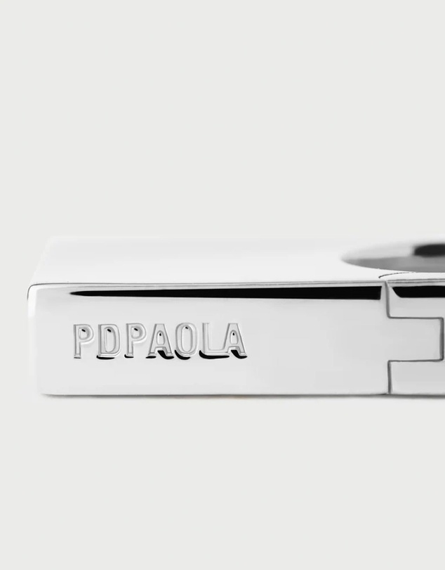 PDPAOLA - Chicago Silver Hoop Earrings