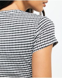 AERE - Aeliana Gingham Top