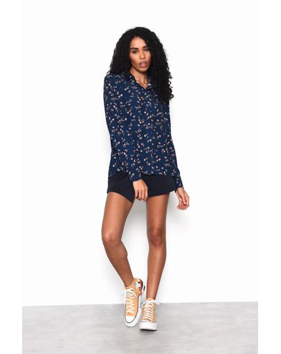 NAVY PEACH FLORAL
