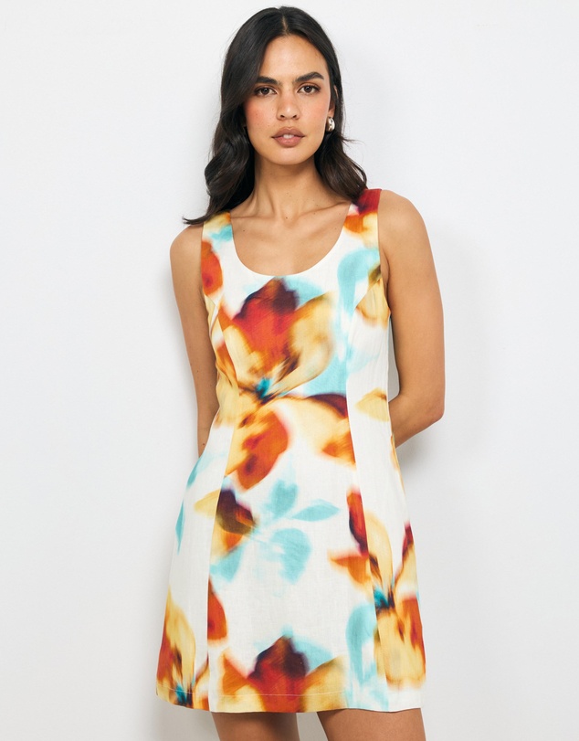AERE - Emia Linen Mini Dress