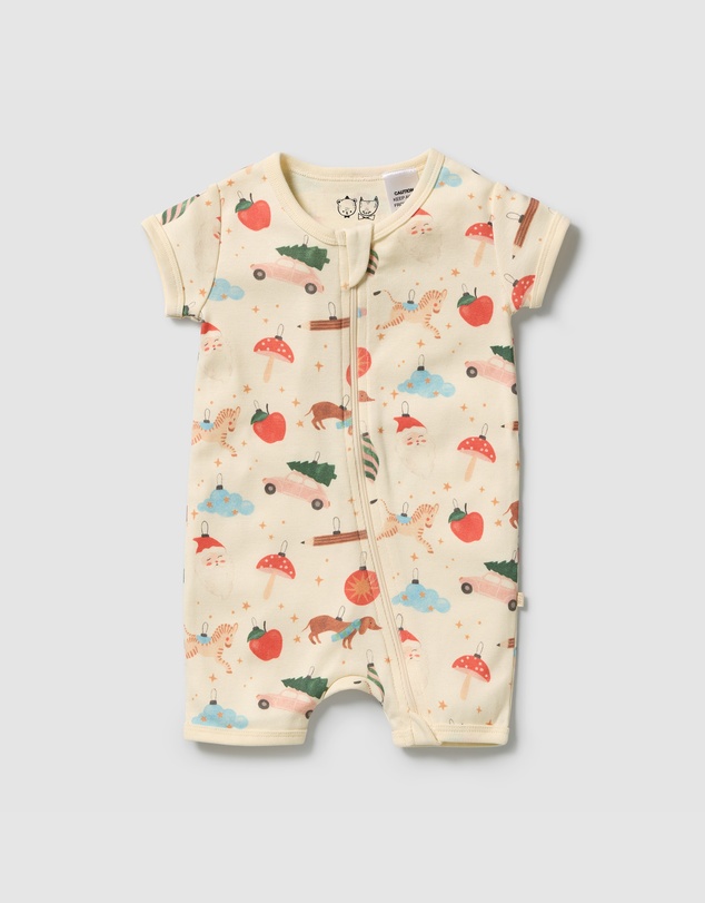 Wilson & Frenchy - Organic Rib Boyleg Zipsuit - Babies