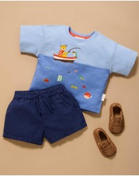 Purebaby - Ocean Relaxed Tee -Kids-Babies
