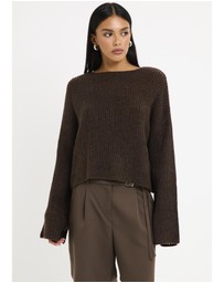 Subtitled - Monica Ladder Long Sleeve Knit Sweater