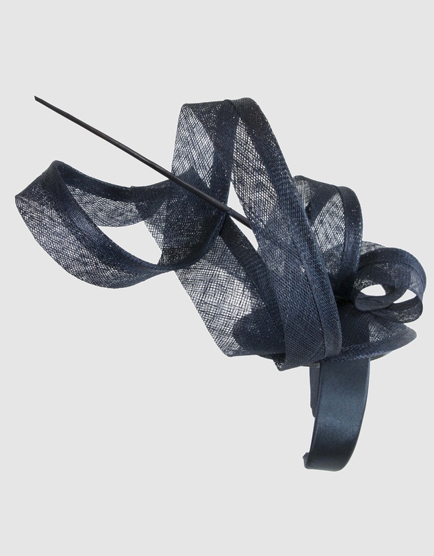 Max Alexander - Tall Navy Sinamay Fascinator Headband