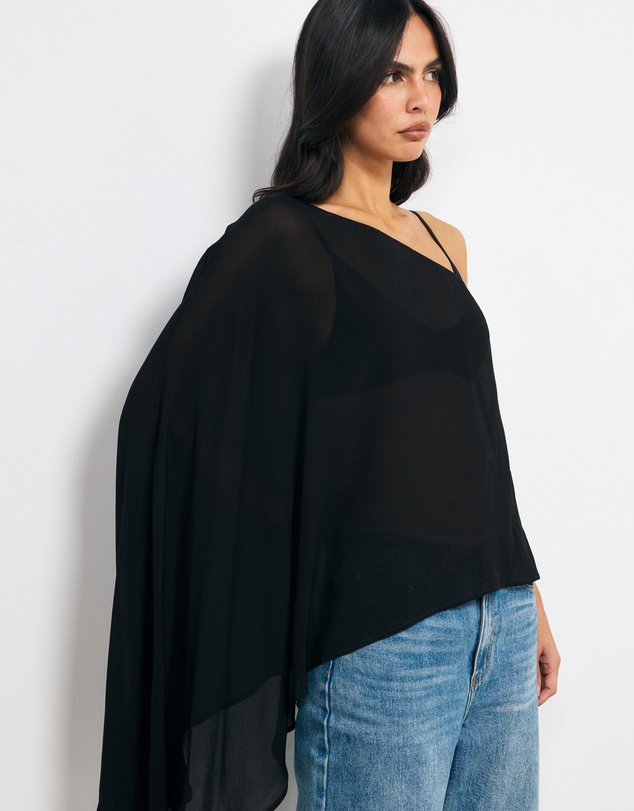 AERE - Mila One Shoulder Asymmetric Blouse