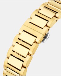 Michael Hill - Men's 0.60 Carat TW Diamond Quartz Yellow Gold Tone Stainless Steel Watch with Black Dial
