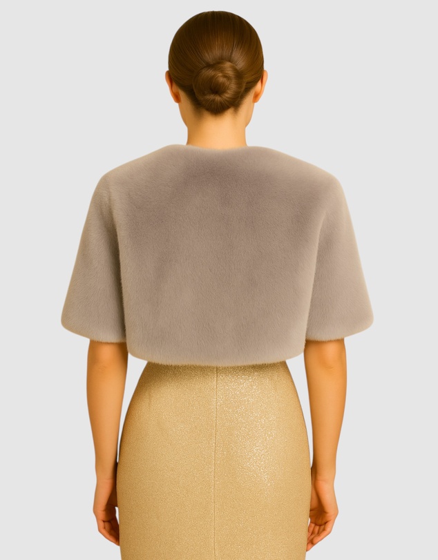 Honey and Beau - Casablanca Faux Fur Cape