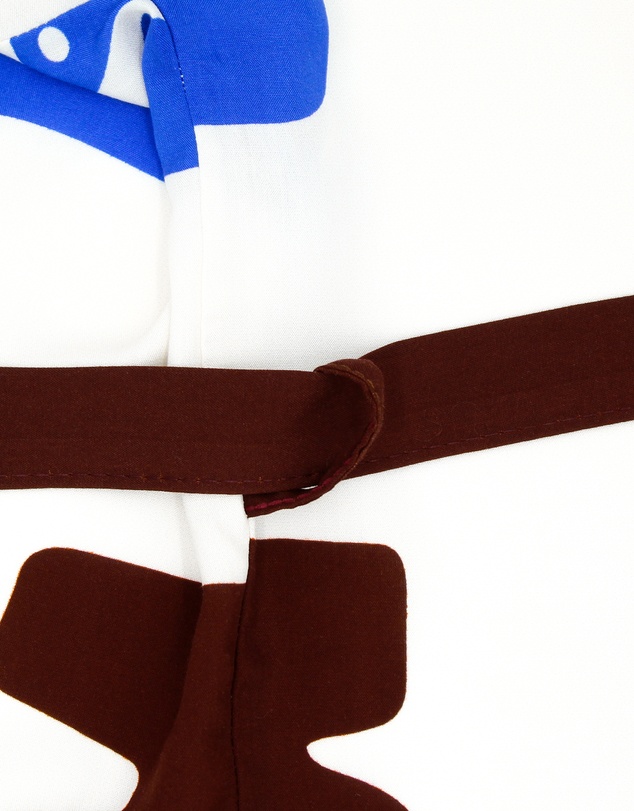Morgan & Taylor - Delphi Beach Robe in Blue, Brown and White