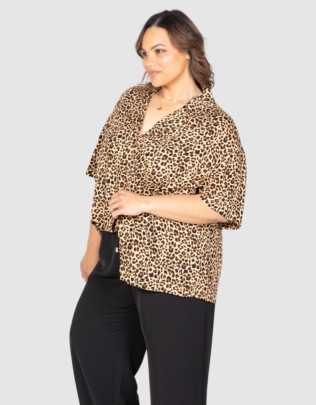Love Your Wardrobe - Khloe Animal Print Shirt