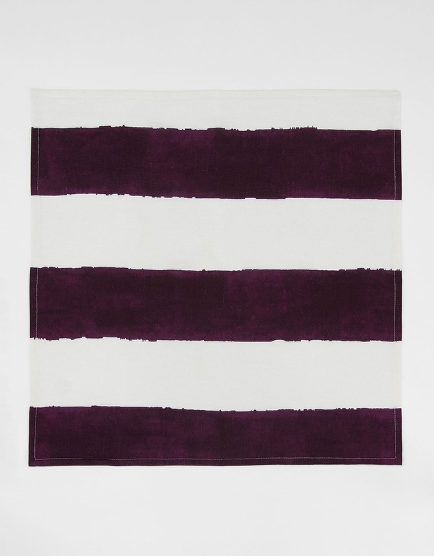 Aura Home - Riviera Stripe Cotton Linen Napkins - Set of 4