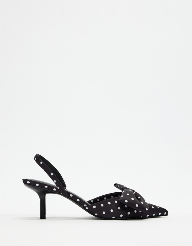 Atmos&Here - Jules Bow Sling Back Kitten Heels