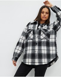 Atmos&Here - Abby Oversized Wool Blend Shacket