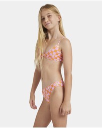 Roxy - Girls 8 to 16 Flower Check Two Piece