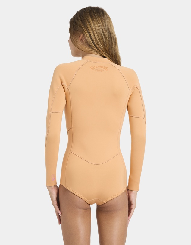 Billabong Kids - Girls 8 to 14 2/2mm Salty Dayz Natural Long Sleeve Springsuit