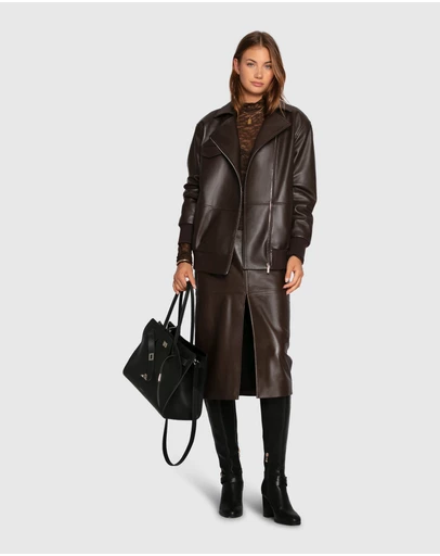 Belle & Bloom - Understated Leather Pencil Skirt
