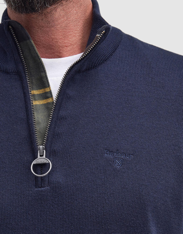 Barbour - Cotton Half Zip Knitted Jumper