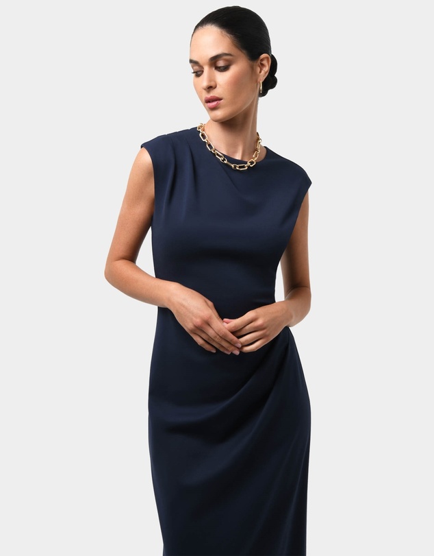Forcast - Adele Pleated Midi Dress