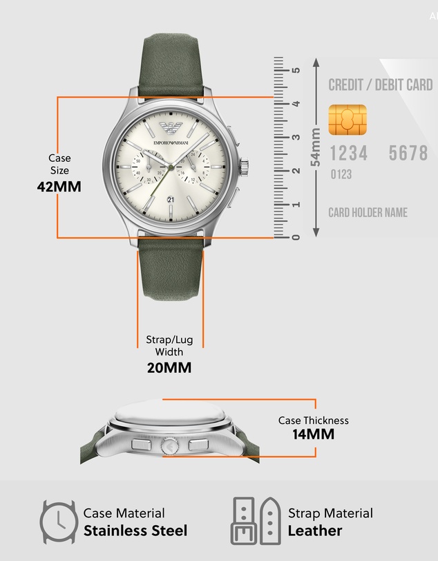 Emporio Armani - Green Chronograph Watch