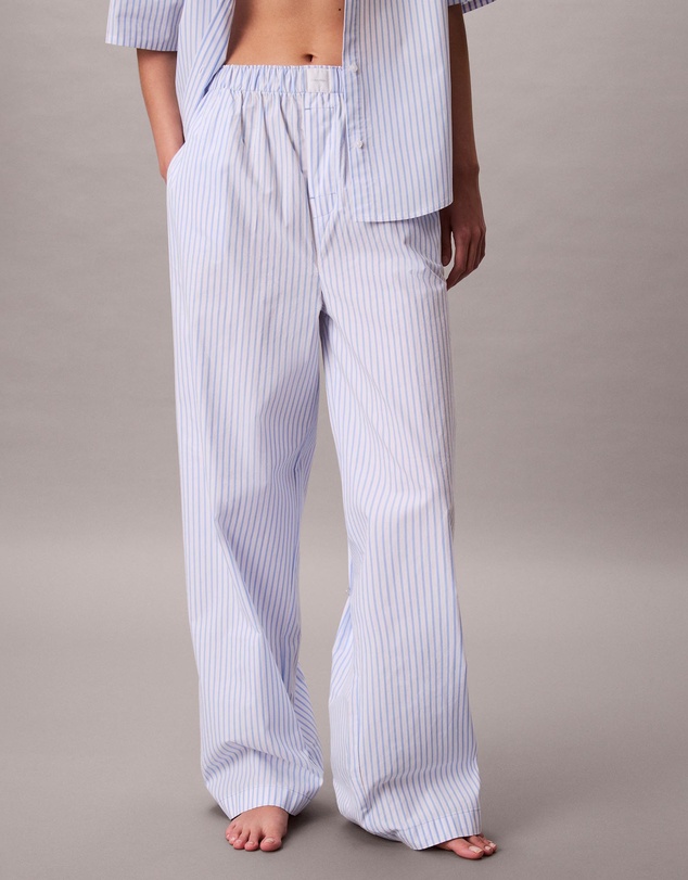 Calvin Klein - Cotton Poplin Covered WB Poplin Pants