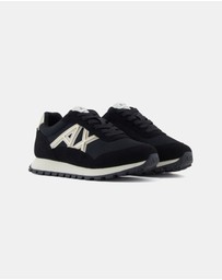 Armani Exchange - Drop Micro Suede Sneakers - Women's