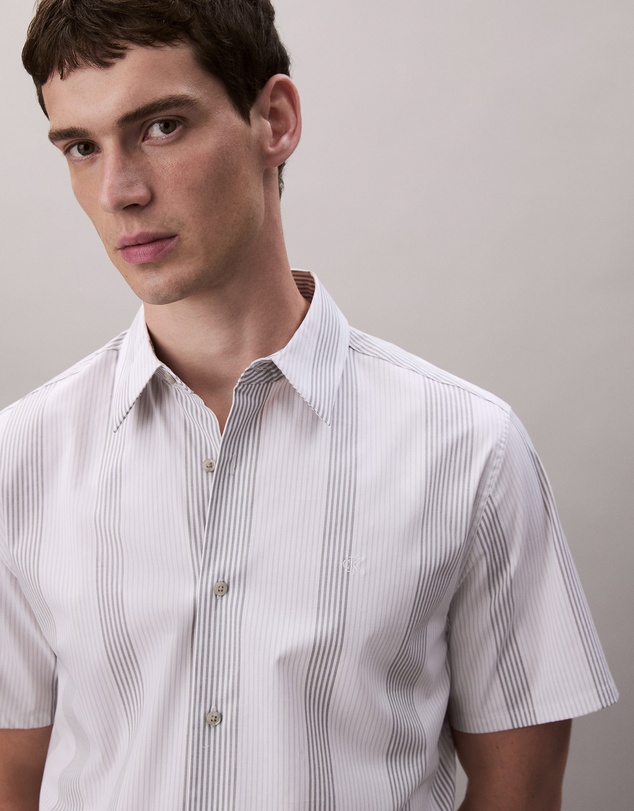 Calvin Klein - Yarn-Dyed Stripe Stretch Classic Shirt