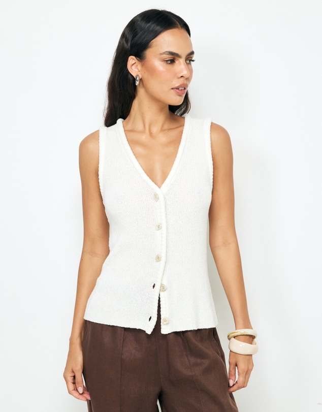 AERE - Lori Organic Cotton Knit Vest