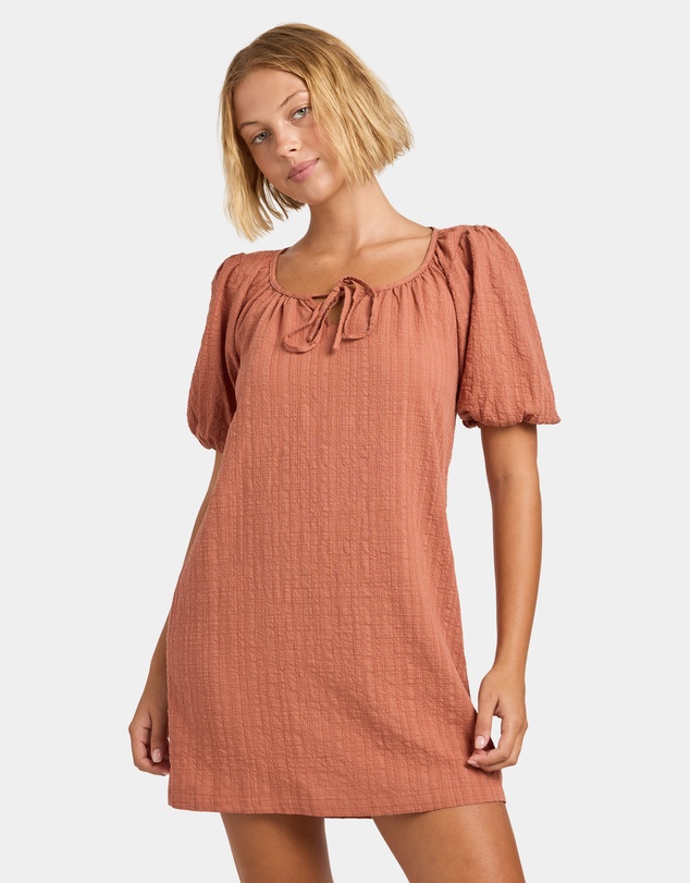 Roxy - Womens Costa Check Midi Dress
