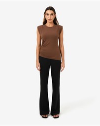 Forcast - Sarah Padded Ruched Jersey Top