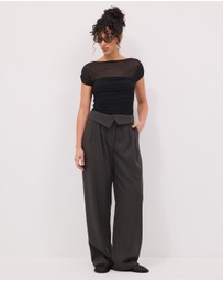 Calli - Aria Draped Mesh Top