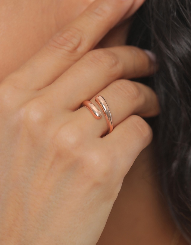 Elli Jewelry - Ring Open Design 925 Sterling Silver Rosegold