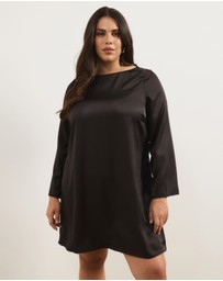 Atmos&Here Curvy - Mirelda Satin Lace Mini Dress