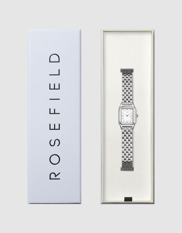 Rosefield - Ivy White Silver-Tone Bracelet Watch