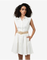 Forcast - Ami Linen Mini Beach Dress