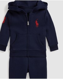 Polo Ralph Lauren - Big Pony Fleece Hoodie & Jogger Pants Set - Babies
