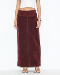 Dazie - Bailey Faux Suede Midi Skirt