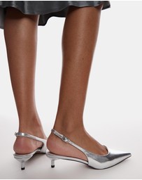 TOPSHOP - Ellie Slingback Mid Heel Court Shoes