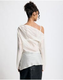Lover - Layla LS Asymmetric Sheer Top