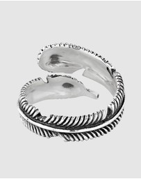 Kuzzoi - ICONIC EXCLUSIVE - Ring Male Feather 925 Sterling Silver
