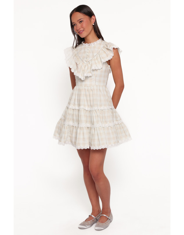 Petal & Pup - Benowa Mini Dress - Butter Yellow Plaid