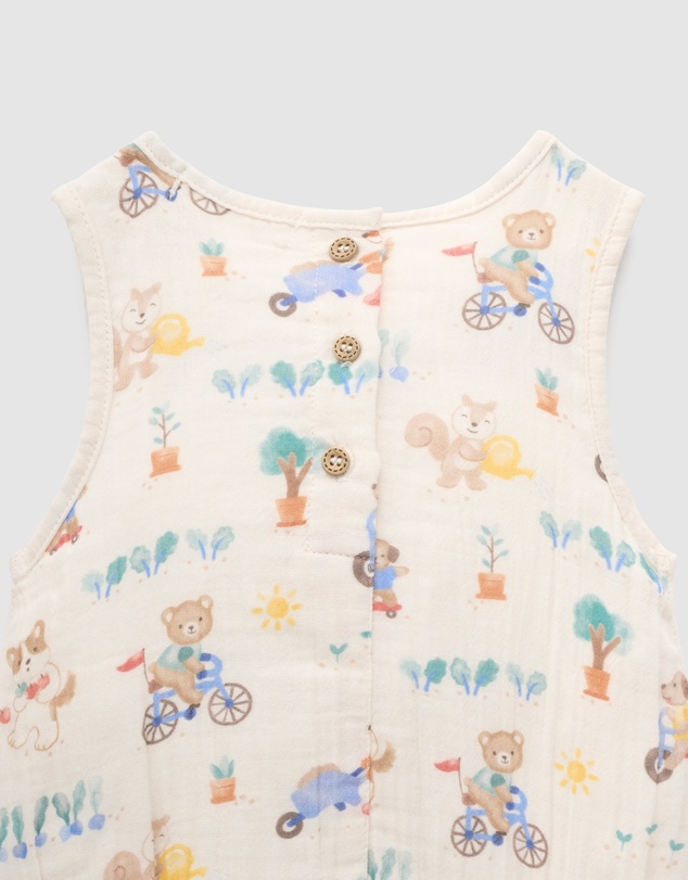 Purebaby - Crinkle Bodysuit-Kids-Babies