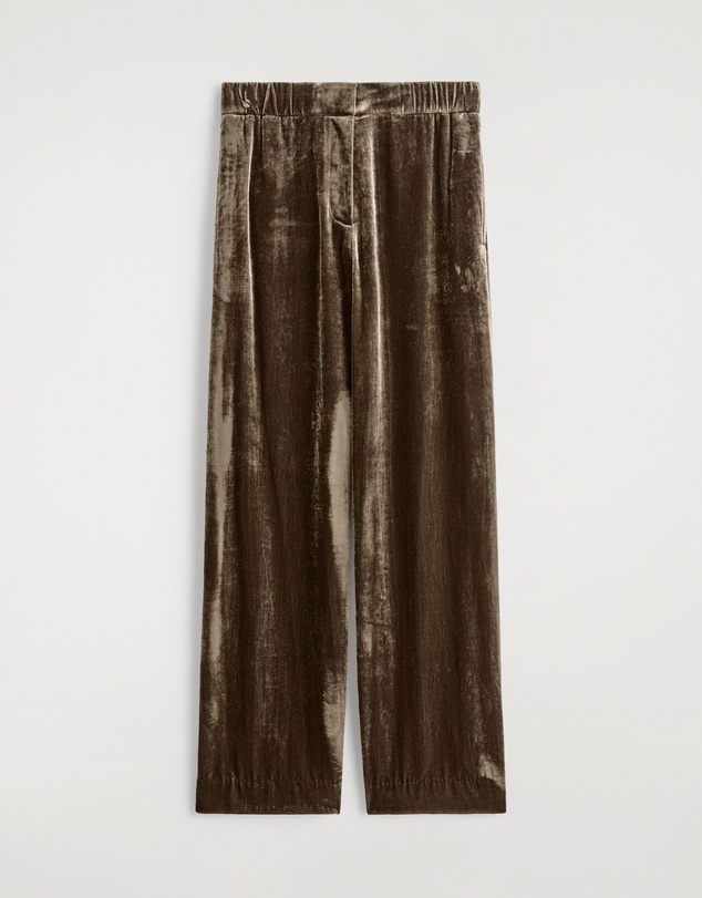 COS - Velvet Elasticated Straight-Leg Trousers