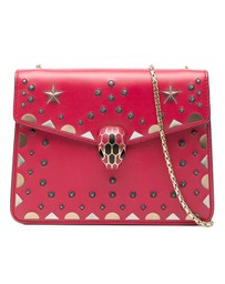 Pre-Loved by Azura Reborn - Pre-Loved Small Studded Leather Laser Cut Square Serpenti Forever Chain Crossbody