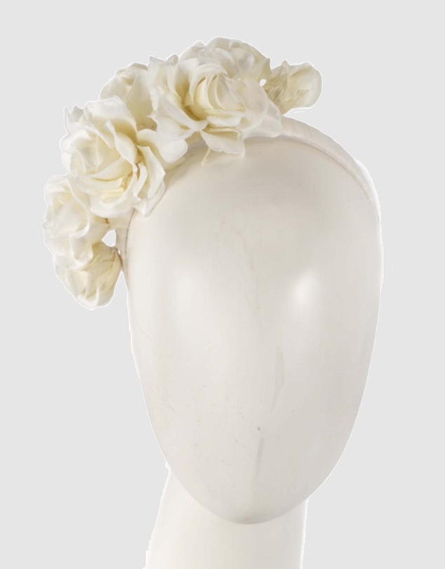 Max Alexander - Large Cream Flower Headband Fascinator