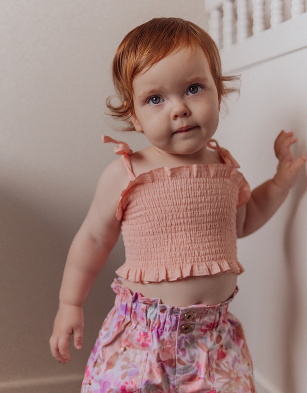 WITH LOVE FOR KIDS - COTTON MUSLIN Scrunch Top  - Babies - Kids